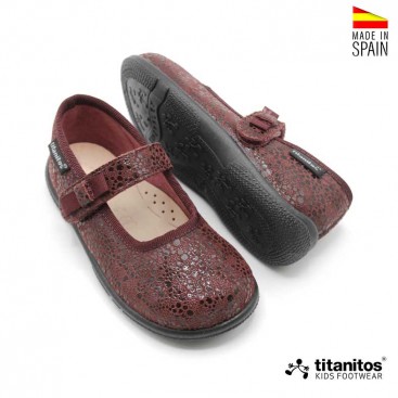 zapatos de vestir niña burdeos titanitos