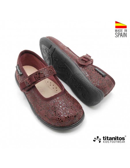 zapatos de vestir niña burdeos titanitos