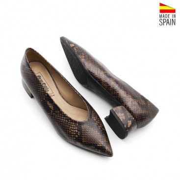 zapato tacon bajo ancho comodo mujer