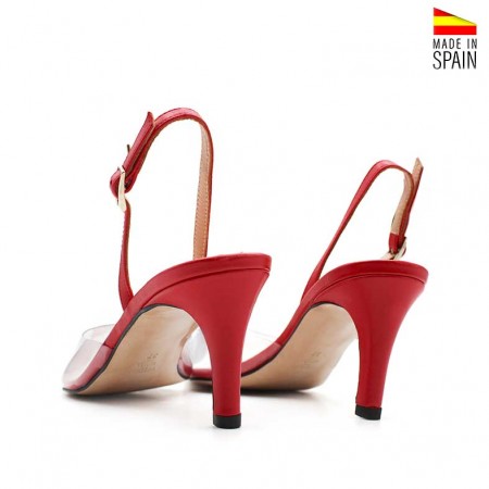 zapato de vestir rojo fabricado en españa