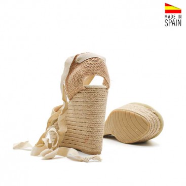 alpargatas cuña verde para verano