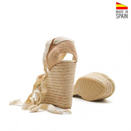 alpargatas cuña verde para verano