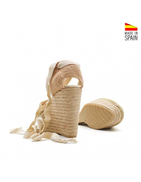 alpargatas cuña verde para verano