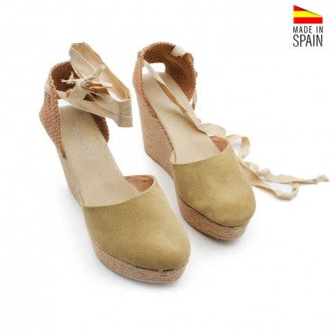 alpargatas verdes con cuña