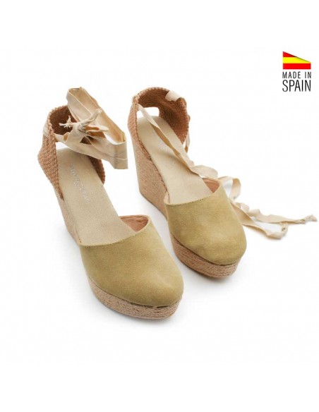 alpargatas verdes con cuña