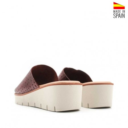 mules cuña mujer con plataforma cómoda
