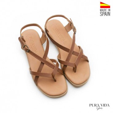 sandalia mujer dedo​ marrón