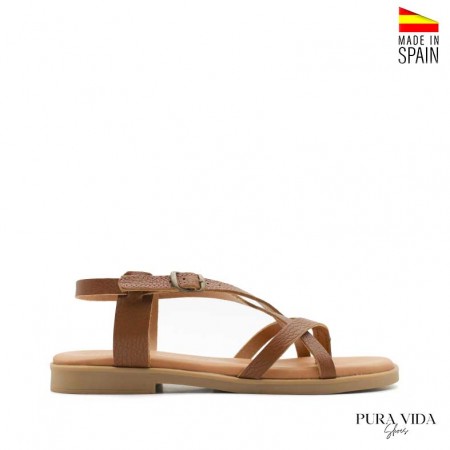 Sandalia Plana Marrón