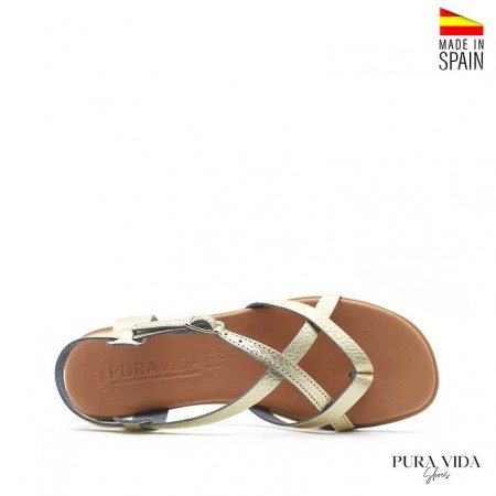 sandalia dedo piel mujer​