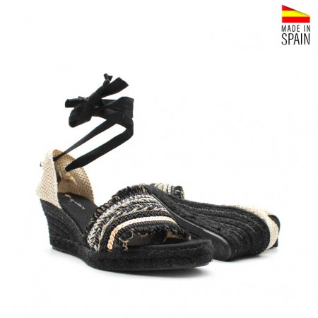 sandalia boho cuña de esparto natural