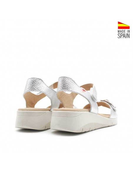 sandalias plata cuña fabricadas en España