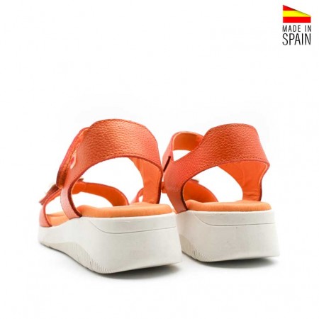 sandalias naranjas mujer cómodas