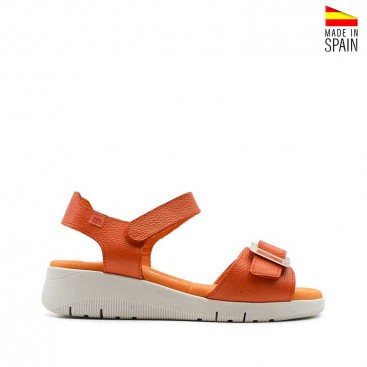 cuñas naranja mujer de piel