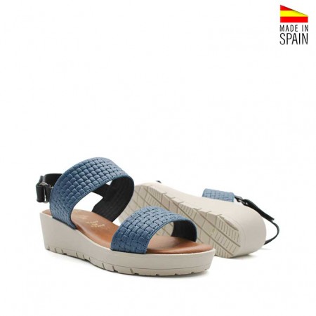 sandalia cuña con velcro