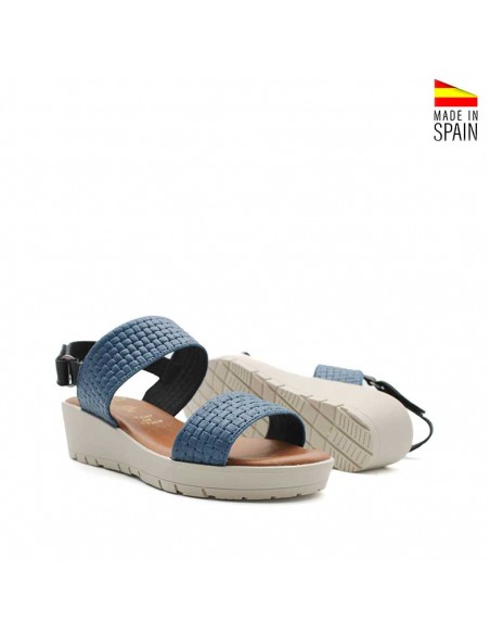 sandalia cuña con velcro