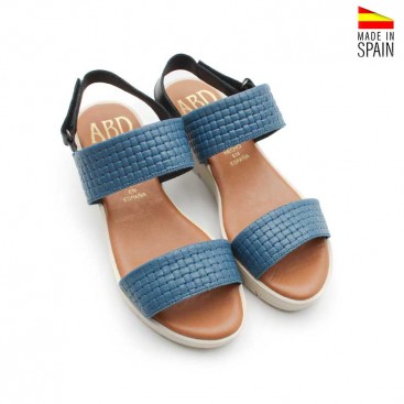 sandalia cuña doble tira