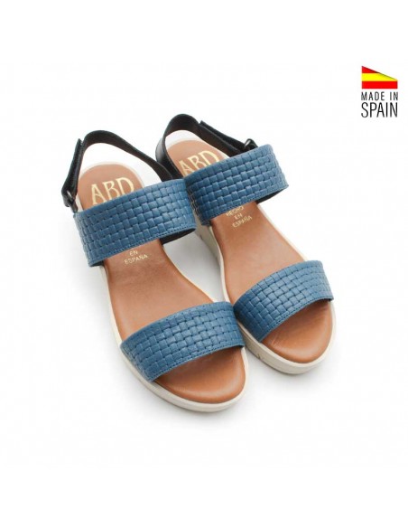 sandalia cuña doble tira