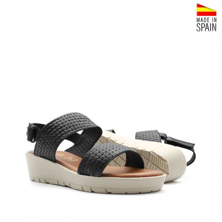 cuñas negras bajas fabricadas en españa