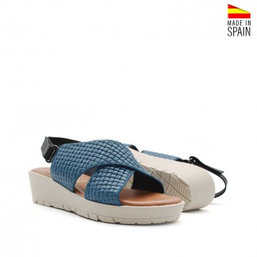 cuñas azul marino mujer fabricadas en españa