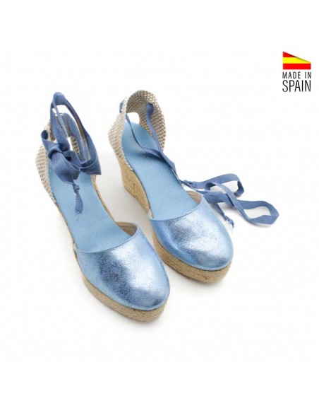 alpargatas atadas metalizadas​