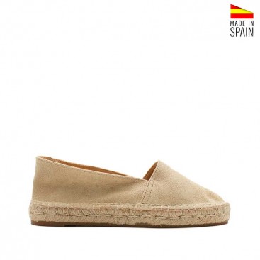 alpargatas espadrilles beige de piel