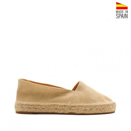 alpargata espadrille taupe de piel