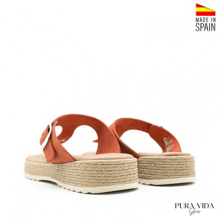 sandalia esclava para mujer piel