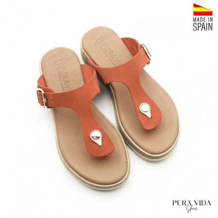 sandalia esclava de mujer de piel