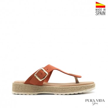 sandalia esclava teja