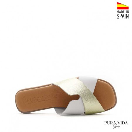 sandalias de piel planas fabricadas en españa