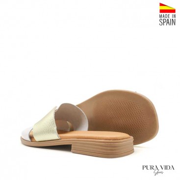 sandalias blancas planas cómodas mujer