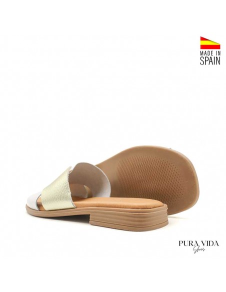 sandalias blancas planas cómodas mujer