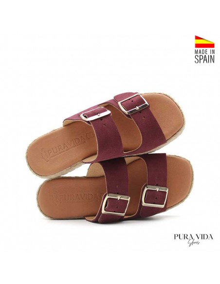 sandalia burdeos mujer​