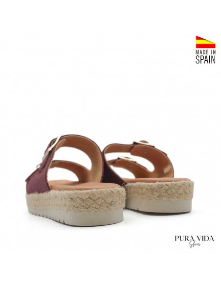 suela plataforma de goma y esparto