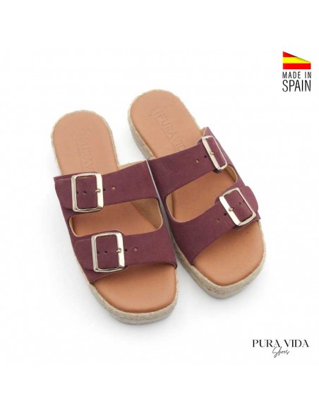 sandalias plataforma burdeos​