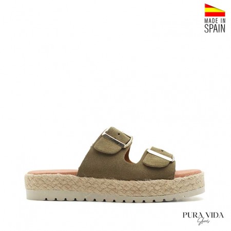 sandalias hebillas serraje