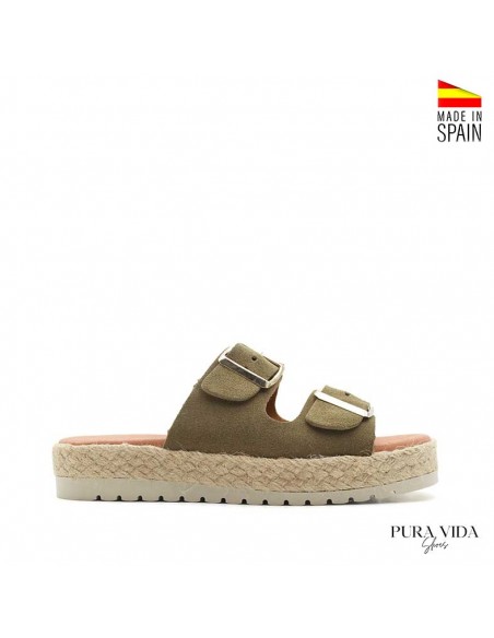 sandalias hebillas serraje