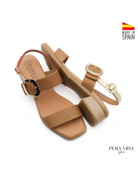 sandalia elegante con cierre velcro