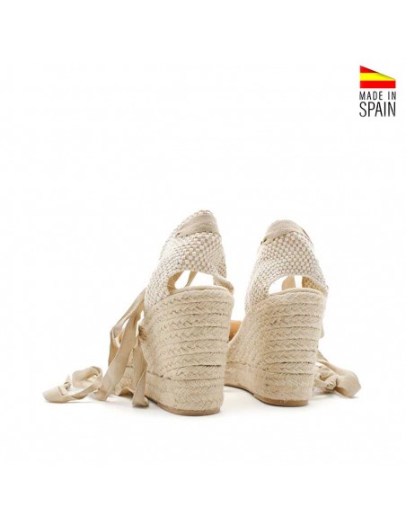 calzado de esparto con plataforma de yute