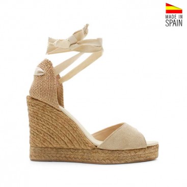 sandalias altas taupe