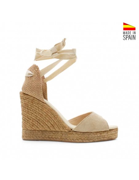 sandalias altas taupe