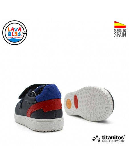 bamba infantil con punta de goma y velcro