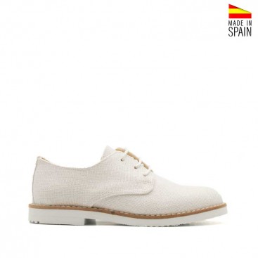 zapato blanco niño comunion blucher