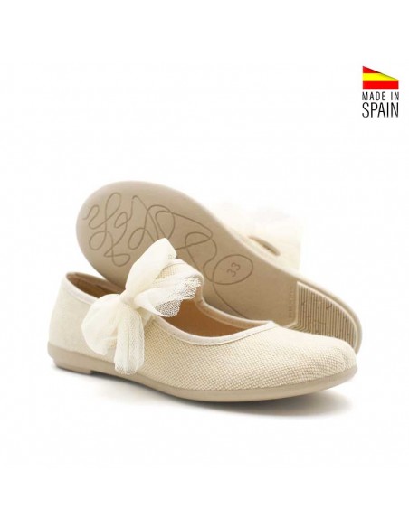 merceditas comunión niña lino natural