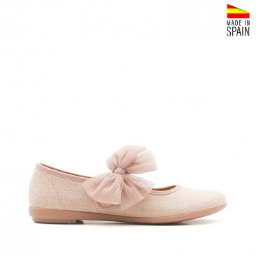 zapatos comunion rosa niña mercedita