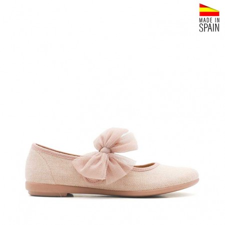 zapatos comunion rosa niña mercedita