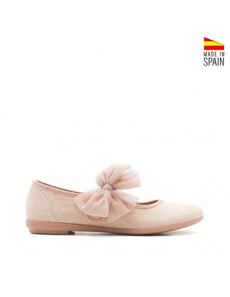 zapatos comunion rosa niña mercedita