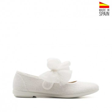 zapatos blancos de comunion niña mercedita