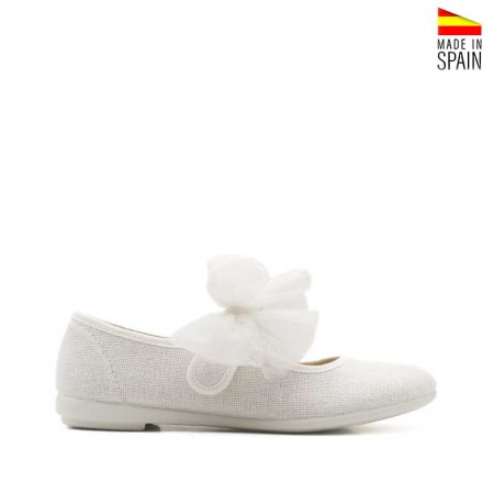 zapatos blancos de comunion niña mercedita