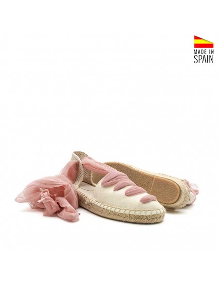 Suela de esparteñas niña comunión con esparto y caucho natural